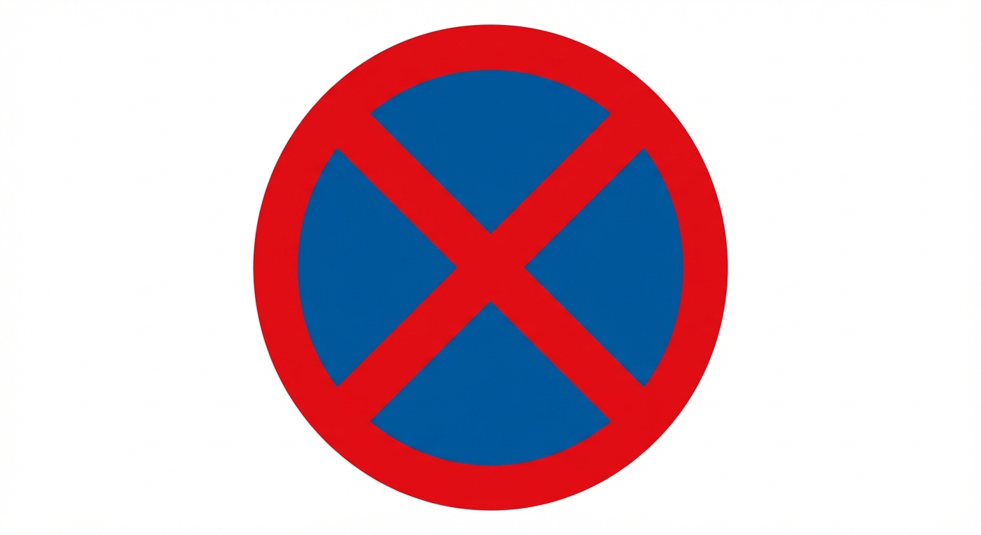 ¿Puede estacionar su vehículo articulado en una vía donde se encuentra esta señal?