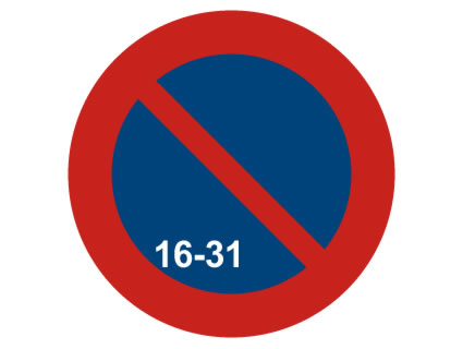 ¿Cuándo puede estacionar a la vista de esta señal?