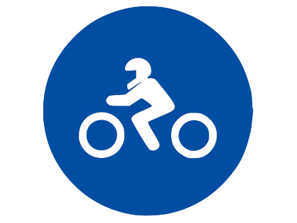 A la vista de esta señal, ¿estamos obligados a circular por la calzada a cuya entrada está situada?