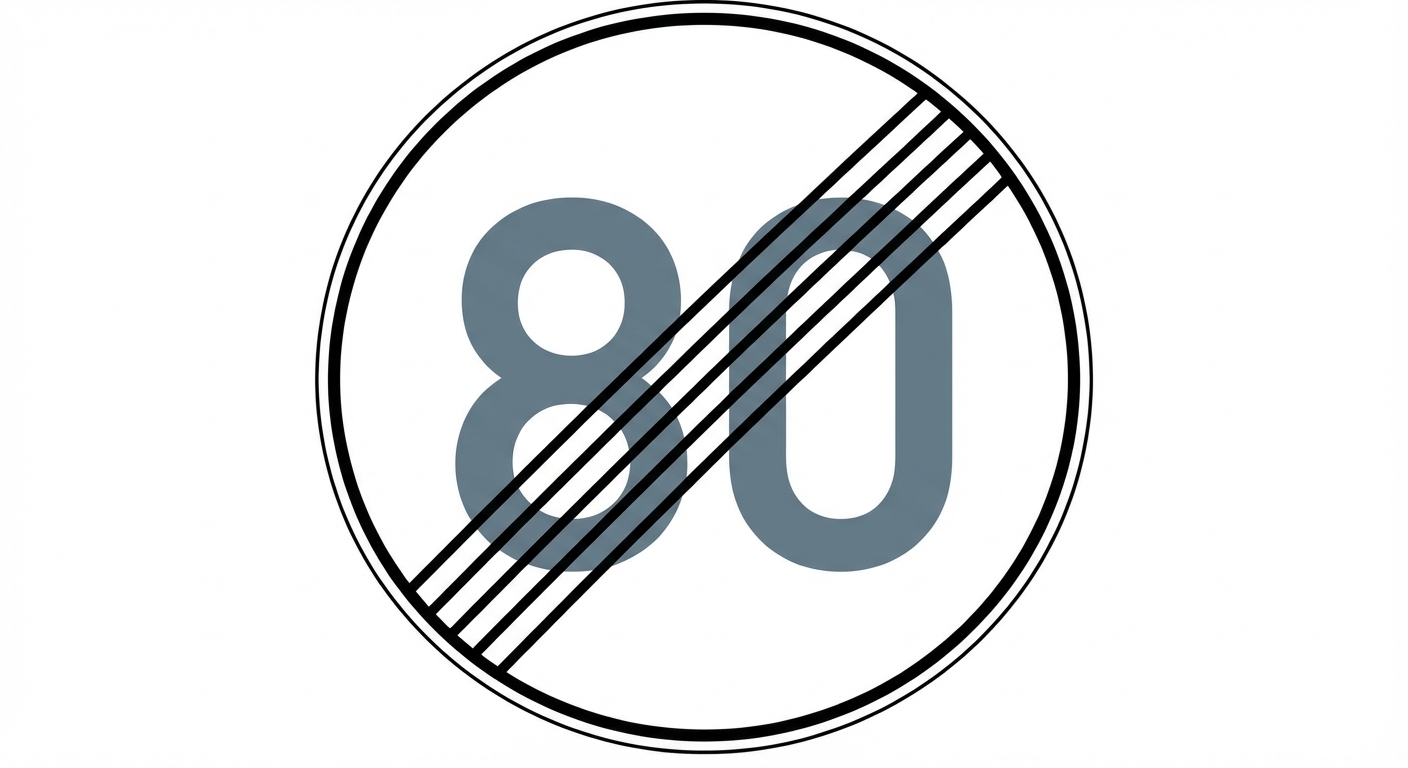 Al encontrarse con esta señal mientras circula por una autopista, ¿qué limitación se considera finalizada?