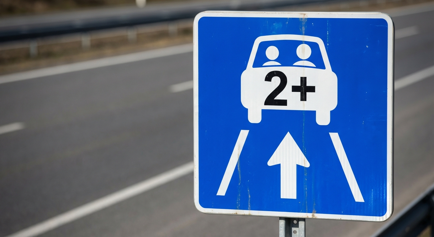 ¿Está permitida la circulación de una motocicleta por un carril destinado a vehículos con alta ocupación (VAO)?