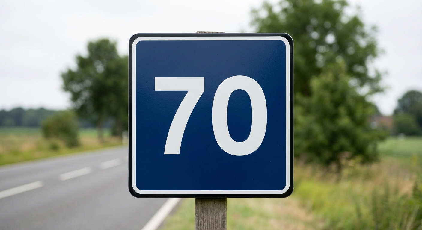 ¿Qué información proporciona esta señal vertical en relación con la velocidad que se debe mantener?